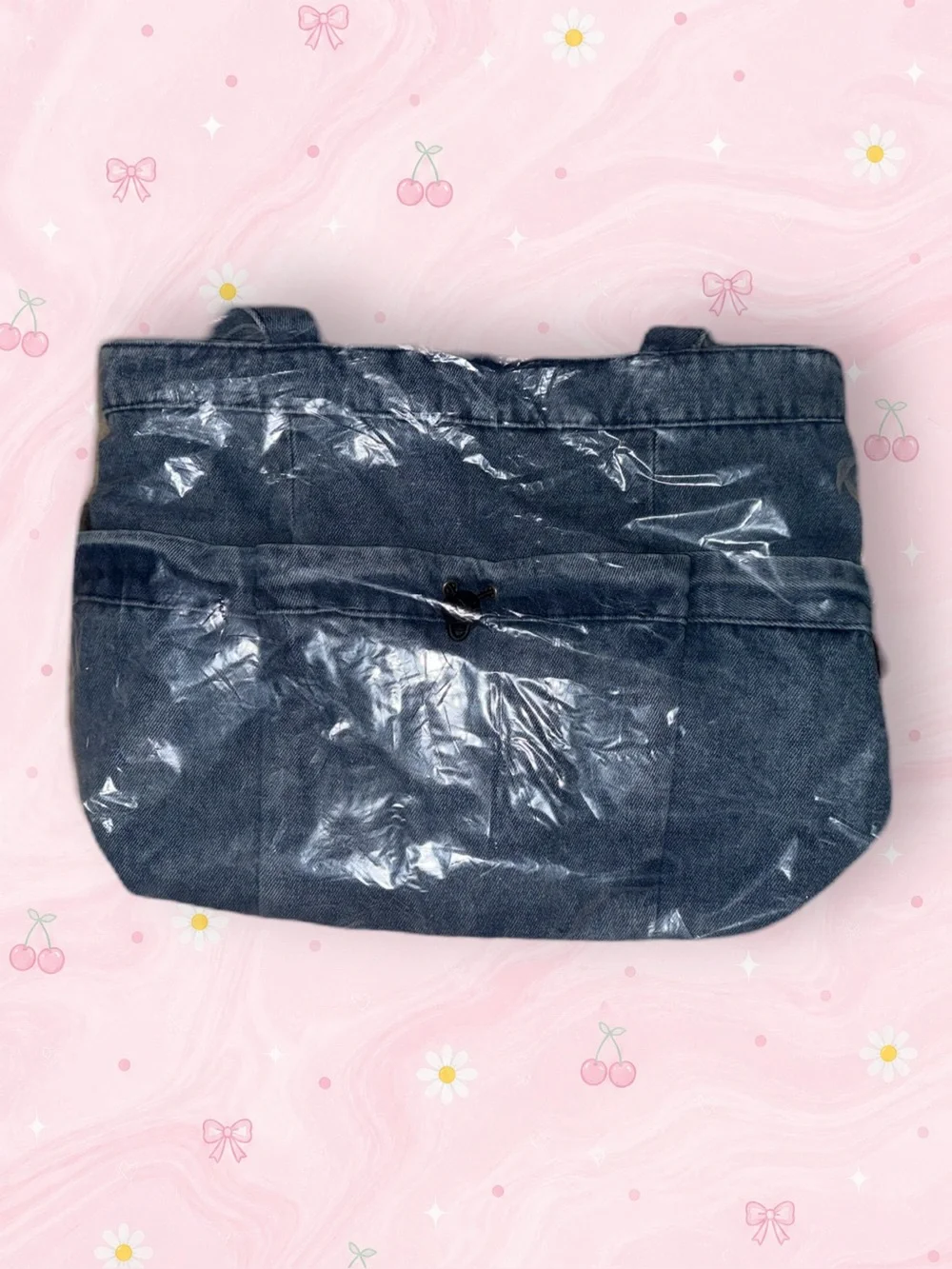 Casual Denim Tote Bag in Blue